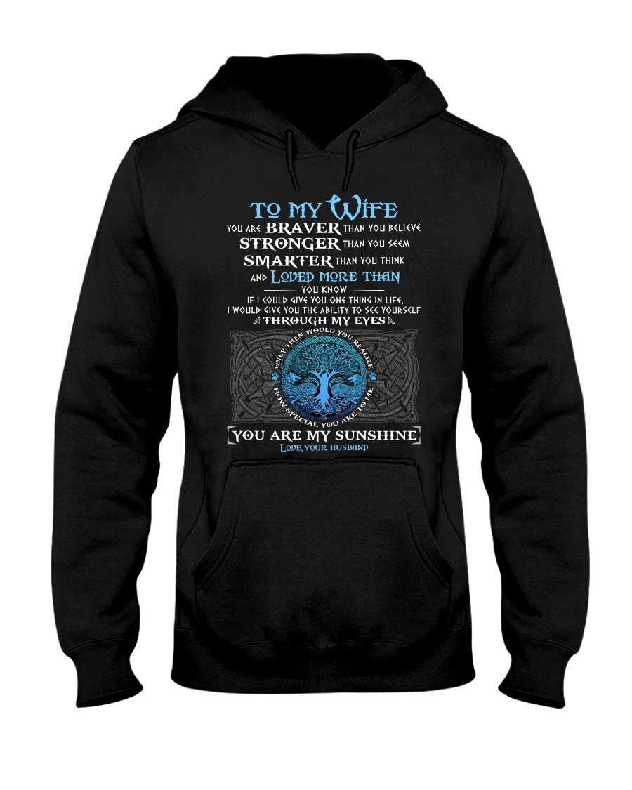 You Are Braver Than You Believe Wolf Hooded Sweatshirt
