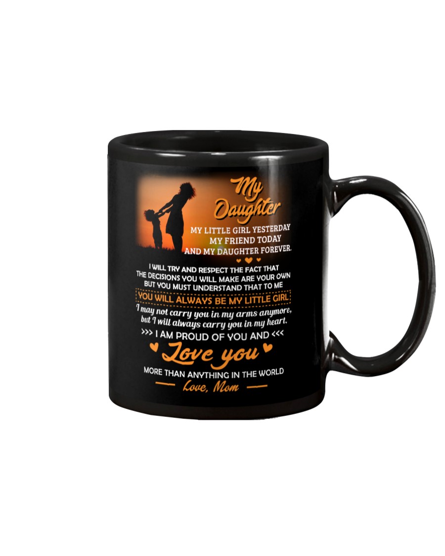 My Little Girl Yesterday My Friend Today Family Mug