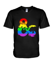 DnD Rainbow LGBT Pride V-Neck T-Shirt thumbnail
