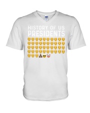 History Of US Presidents T Shirt Pro Trump Joe Biden Clown Emoji V-Neck T-Shirt tile