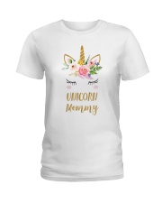 Cute Unicorn Mom Shirt Mom of the Birthday Girl Ladies T-Shirt thumbnail