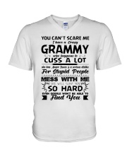 You Can't Scare Me I Have A Crazy Grammy V-Neck T-Shirt thumbnail