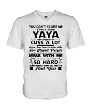 You Can't Scare Me I Have A Crazy Yaya V-Neck T-Shirt thumbnail