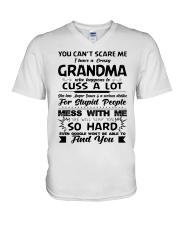 You Can't Scare Me I Have A Crazy Grandma V-Neck T-Shirt thumbnail