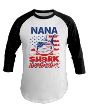 Nana Shark 4th of July Funny Gift Baseball Tee thumbnail