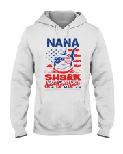 Nana Shark 4th of July Funny Gift Hooded Sweatshirt thumbnail
