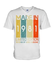 AweSome 1981 V-Neck T-Shirt tile