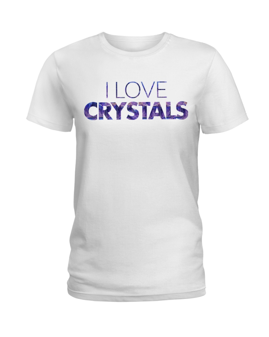 I Love Crystals V2 Ladies T-Shirt