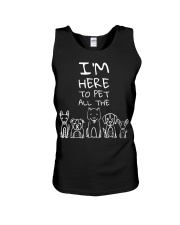 I'm Here to Pet All the Dogs Unisex Tank thumbnail
