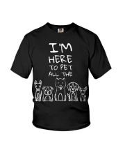 I'm Here to Pet All the Dogs Youth T-Shirt thumbnail