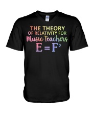 Music Teacher - The Theory Of Relativity V-Neck T-Shirt tile
