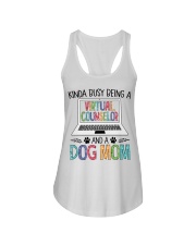 Counselor - Being Virtual Counselor And Dog Mom Ladies Flowy Tank tile