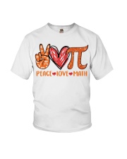 Math Teacher - Peace Love Math Youth T-Shirt tile