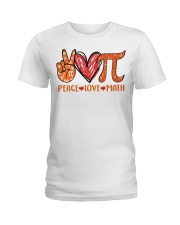 Math Teacher - Peace Love Math Ladies T-Shirt tile