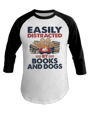 Book Lover - Readers - Distracted by Books - Dogs Baseball Tee tile
