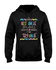 Classroom Motivational Poster - Try-angle Hooded Sweatshirt tile