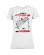 Math Lovers - Want A Hippopotenuse For Christmath Premium Fit Ladies Tee tile
