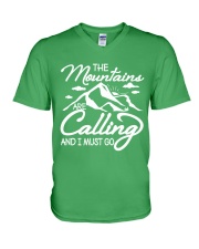 THE MOUNTAINS ARE CALLING AND I MUST GO V-Neck T-Shirt thumbnail