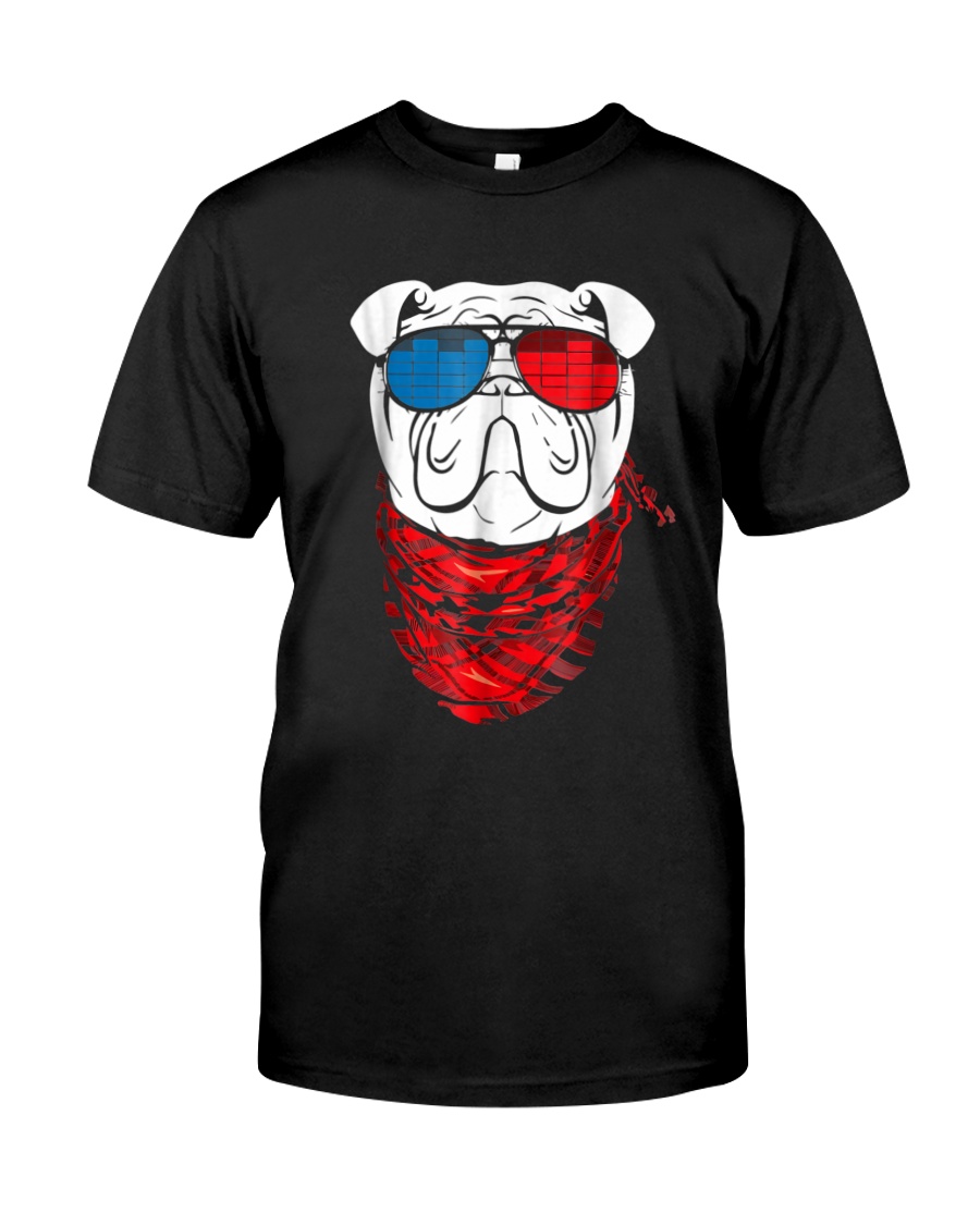 English Bulldog Led T Shirt Sound Activated Glow L Classic T-Shirt