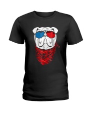 English Bulldog Led T Shirt Sound Activated Glow L Ladies T-Shirt thumbnail