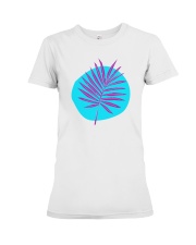 Palm Leaf Purple Premium Fit Ladies Tee tile