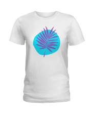 Palm Leaf Purple Ladies T-Shirt tile