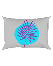 Palm Leaf Purple Rectangular Pillowcase back