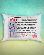 TO MY WIFE - NEVER FORGET THAT I LOVE YOU Rectangular Pillowcase aos-pillow-rectangle-front-lifestyle-3