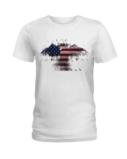 USA Independence Day USA Flag Eagle Patriot Ladies T-Shirt thumbnail