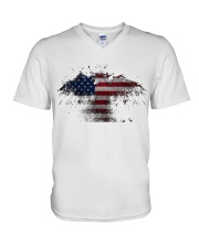 USA Independence Day USA Flag Eagle Patriot V-Neck T-Shirt thumbnail