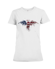 USA Independence Day Celebrate USA Flag Eagle Premium Fit Ladies Tee thumbnail