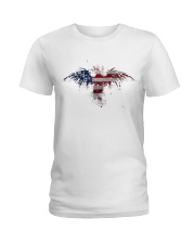 USA Independence Day Celebrate USA Flag Eagle Ladies T-Shirt thumbnail