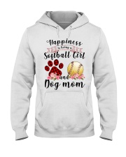 Happiness is being a Softball Girl and Dog Mom Hooded Sweatshirt tile