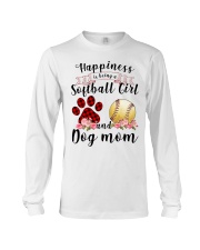 Happiness is being a Softball Girl and Dog Mom Long Sleeve Tee tile