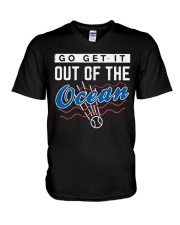 GO GET IT OUT OF THE OCEAN V-Neck T-Shirt tile