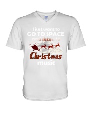 I just want to go to Space V-Neck T-Shirt tile