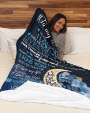 To my wife - never forget that i love you Large Fleece Blanket - 60" x 80" aos-coral-fleece-blanket-60x80-lifestyle-front-03a
