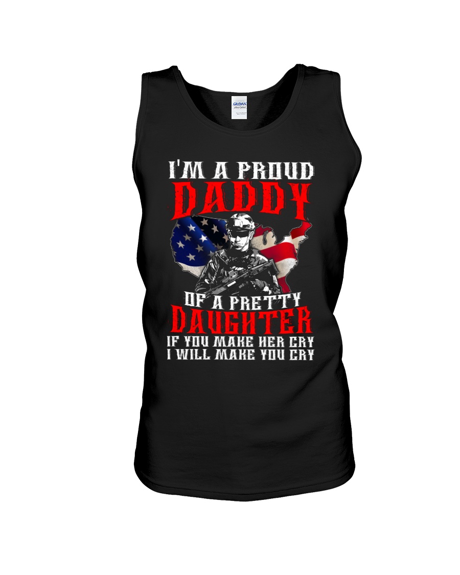 Veteran Proud Daddy Of A Pretty Daughter Shirt Unisex Tank