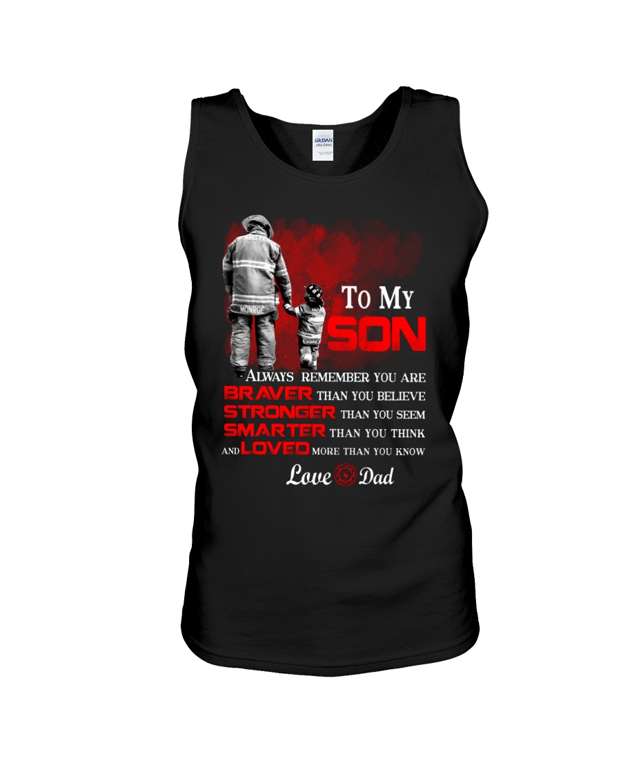 Firefighter To my Son Unisex Tank