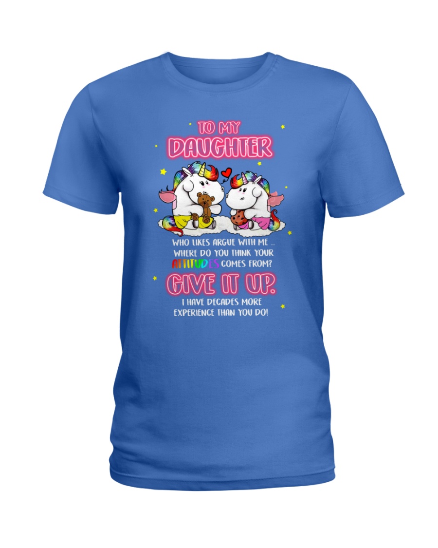 Unicorn Give It Up Mug Ladies T-Shirt