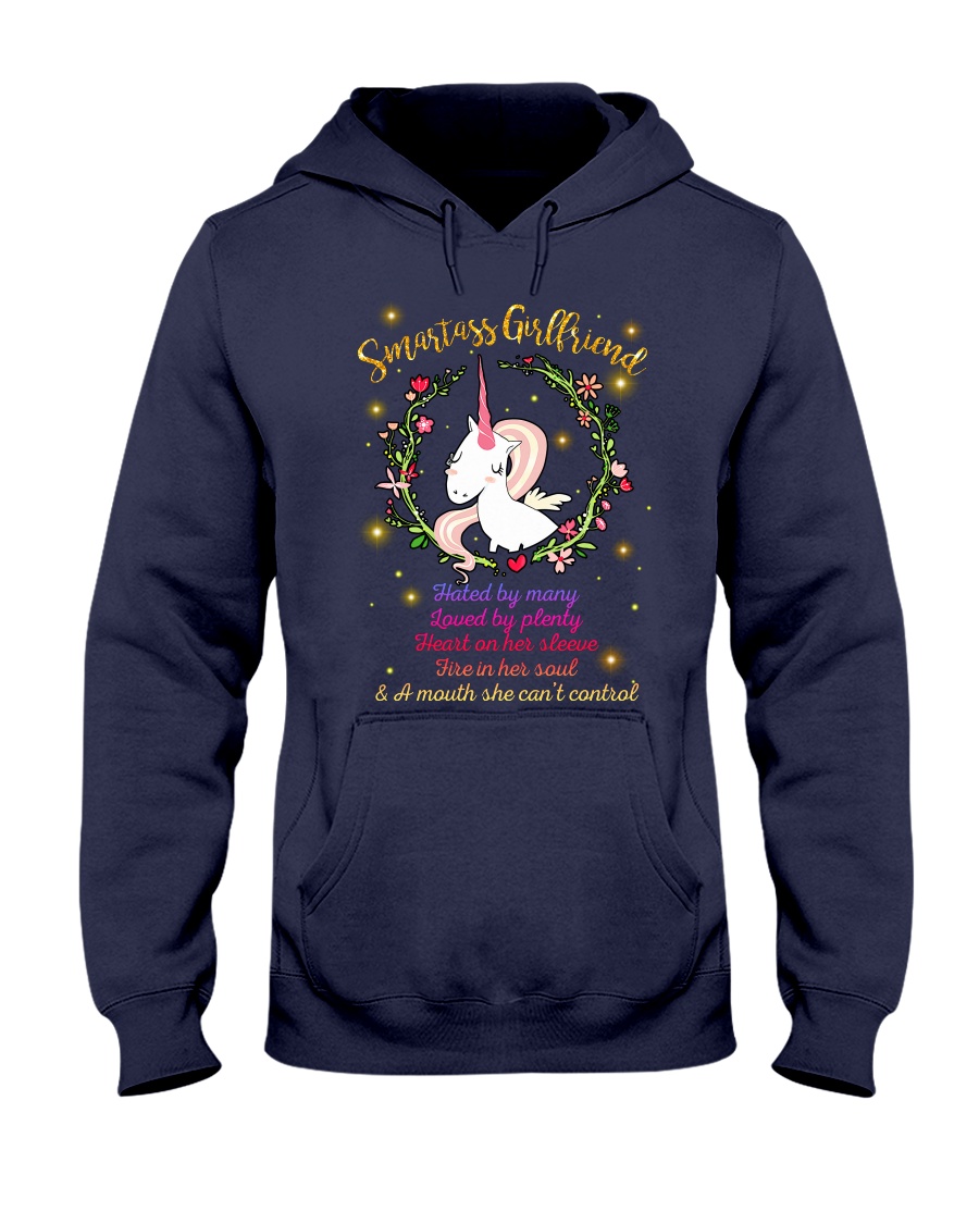 Unicorn Smartass Girlfriend Mug Hooded Sweatshirt