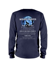 Vikings Wolves Prayer With Blue Moon Shirt Long Sleeve Tee back
