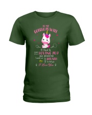 Unicorn Loving You And Breathing Mug Ladies T-Shirt front