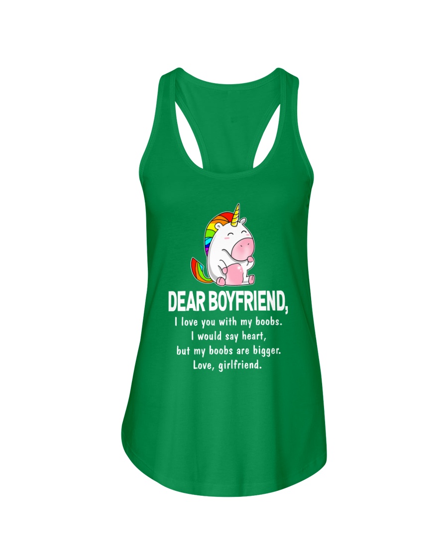 Dear Boyfriend Love You With My Boobs Mug Ladies Flowy Tank