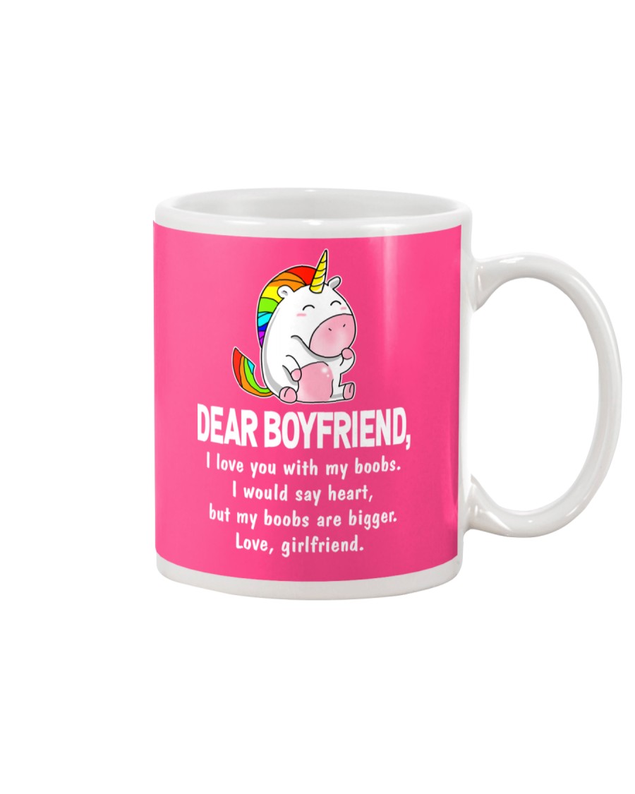 Dear Boyfriend Love You With My Boobs Mug Mug
