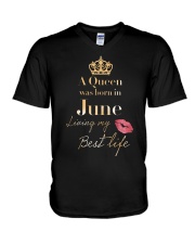June Girl V-Neck T-Shirt tile