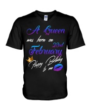 February Birthday 23rd V-Neck T-Shirt tile