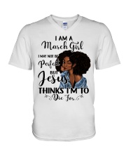 March Girl V-Neck T-Shirt tile