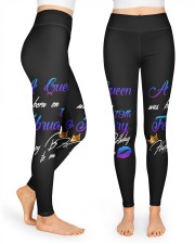 February Birthday 19th High Waist Leggings tile