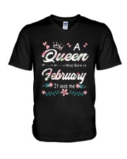 February Girl V-Neck T-Shirt tile